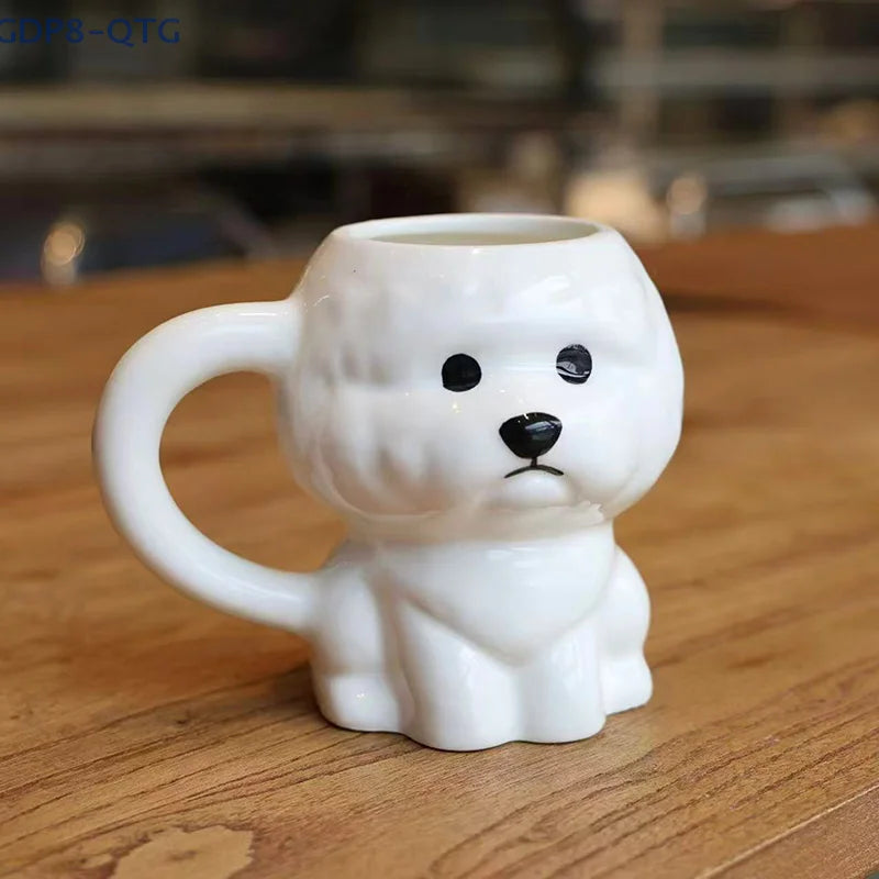 New 1PC Creative Cute Little Dog Cerc Mugs Office Water Drinking Cups Coffee Cups Birthday Gifts Couple Cups Home Daily Use